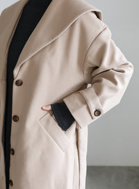 セーラーカラーニットモッサライトロングコート