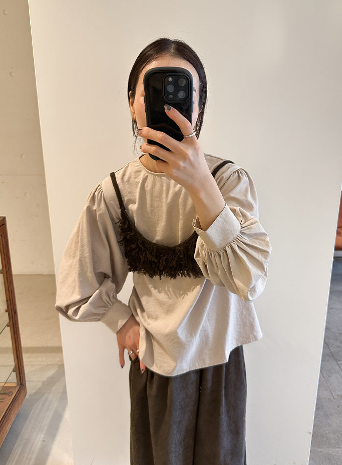 【サイズ展開あり】ボリュームスリーブブラウス【by SON】