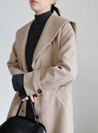 セーラーカラーニットモッサライトロングコート