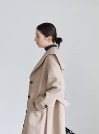 セーラーカラーニットモッサライトロングコート