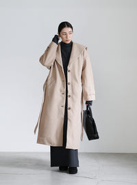 セーラーカラーニットモッサライトロングコート