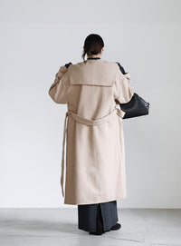 セーラーカラーニットモッサライトロングコート