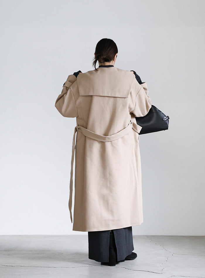 セーラーカラーニットモッサライトロングコート