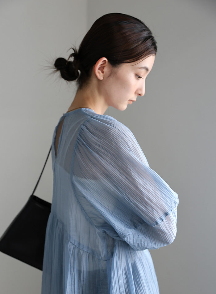 ボリュームスリーブシアーチュニック【SALE】