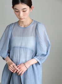 ボリュームスリーブシアーチュニック【SALE】