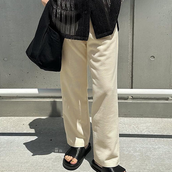 リブストレートリラックスパンツ【by SON】【SALE】 – SELECT MOCA