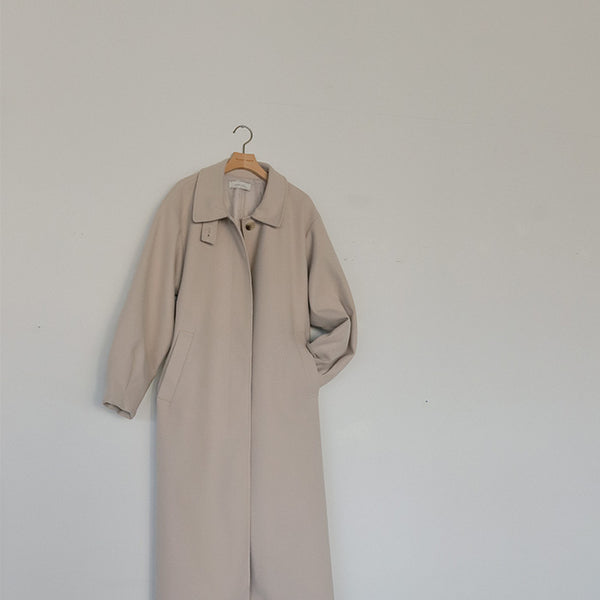 ボリュームスリーブステンカラーロングコート – SELECT MOCA