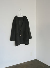 ノーカラーポケットデザインアウター