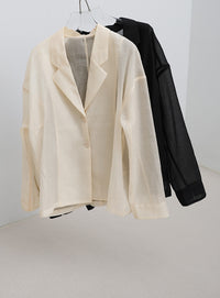 ロングスリーブシアーテーラードジャケット