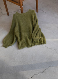 フェザーバックスリットオーバーニット