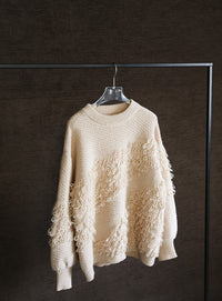 【Et】Asymmetrical Loop Panel Knit
