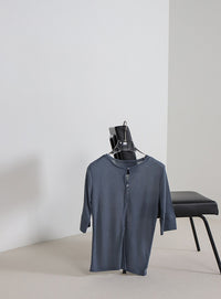 シアーテレコボタンアップトップス