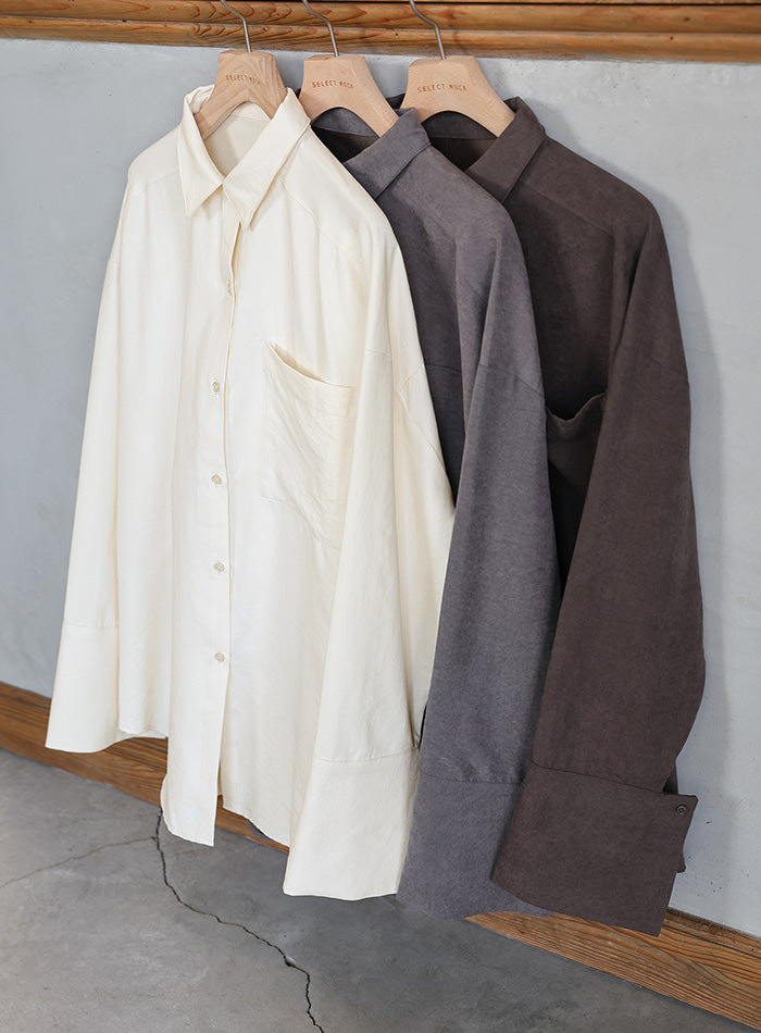 カフスデザインオーバーサイズシャツ【by SON】 – SELECT MOCA