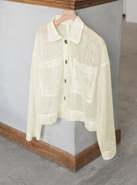 メッシュラメショートシャツ【SALE】