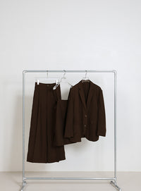 センタープレスワイドストレートスラックス