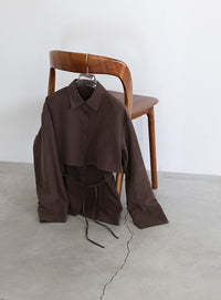 キャミレイヤードショートシャツ