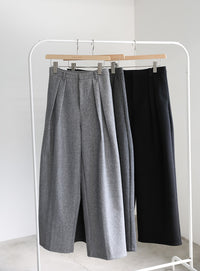フェイクウールダブルタックパンツ