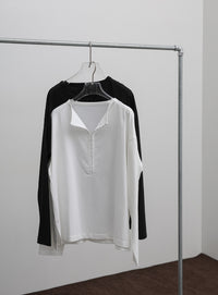 【Et】Oversized Front Hook Long Tee