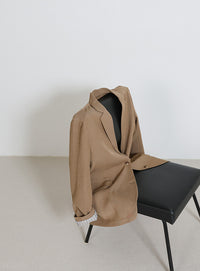 ロールアップストライプスリーブテーラードジャケット