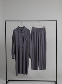 【Et】Linen-blend Easy Pants