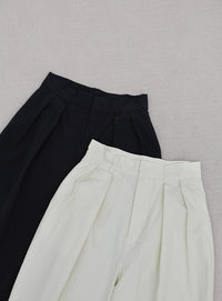 コットンブレンドカーブワイドパンツ【by SON】