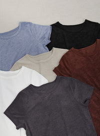 【8色展開】【2サイズ展開】べーシックパイルTシャツ
