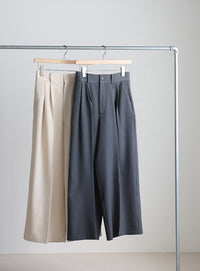 センタープレスタックワイドスラックス【by SON】