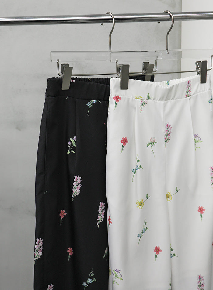 DOLCE & GABBANA レディース フラワー プリント ワイド パンツ DOLCE & GABBANA レディース フラワー プリント ワイド パンツ