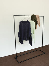 【Et】	Mohair-like Crew Neck Knit