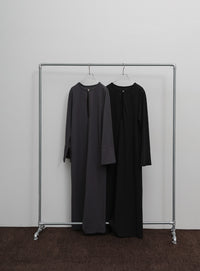 【Et】Botton Design Cut georgette I-line Onepiece