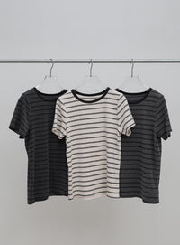 パイルボーダーTシャツ