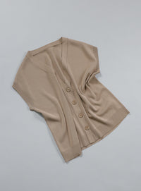 【Et】Oversized V-neck Knit Vest