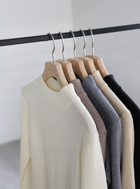 スリーブスリットプチハイリブニット