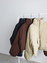 チェックスタンドカラーショートダウン