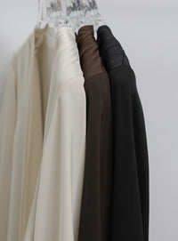 【Et】Satain Twist Drape Blouse