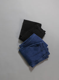 【Et】Semi-Flared Denim Pants