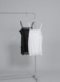 【Et】Lace Satin Camisole