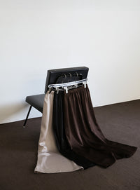 【Et】Satin Washer Narrow Skirt