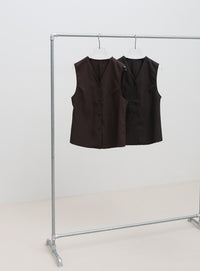 ラウンドヘムVネックベスト【セットアップ対応】【by SON】