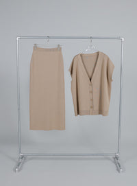 【Et】Simple Knit Tight Skirt