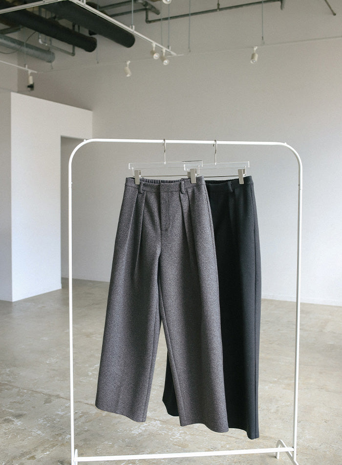 マチャット　ウールパンツ フェイクウールダブルタックパンツ – SELECT MOCA