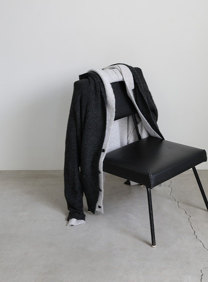 フーディーニットカーディガン