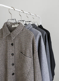 フェイクウールシャツジャケット