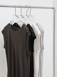 シアーノースリーブTシャツ