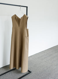 【Et】キーネックロングワンピース