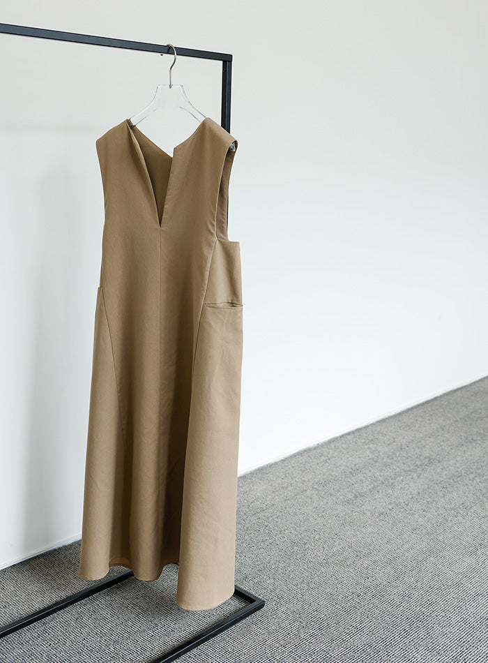 【Et】キーネックロングワンピース