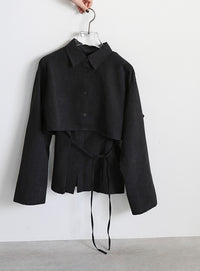 キャミレイヤードショートシャツ