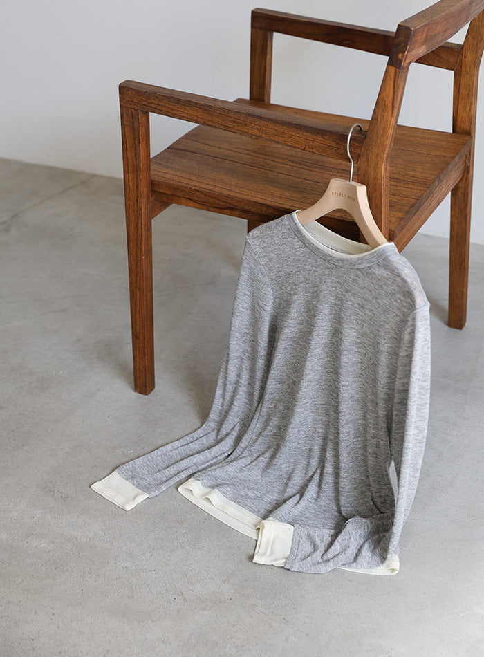 トップス　モカ フェイクレイヤードシアートップス – SELECT MOCA