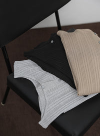 【Et】Muitiway Random Rib Knit Cardigan