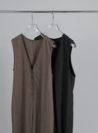 【Et】Button-Up Salopette